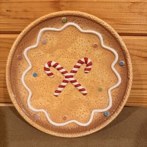 Vintage Ceramic Gingerbread Christmas Cookie Plate